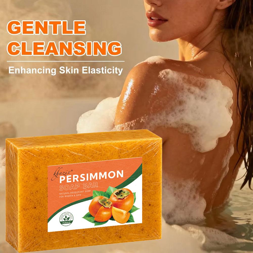 Face Wash Mens - Natural Persimmon Deodorant Soap Body Odor