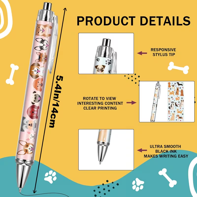 9/18 Pcs Dog Ballpoint Pen Set - Mens Grooming Kit Gift ulasan dan harga