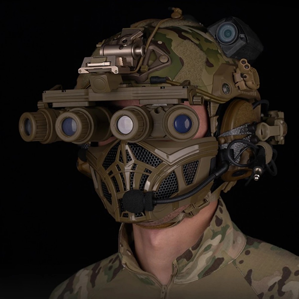 Tactical Airsoft Half Face Mas - Face Wash Mens ulasan dan harga
