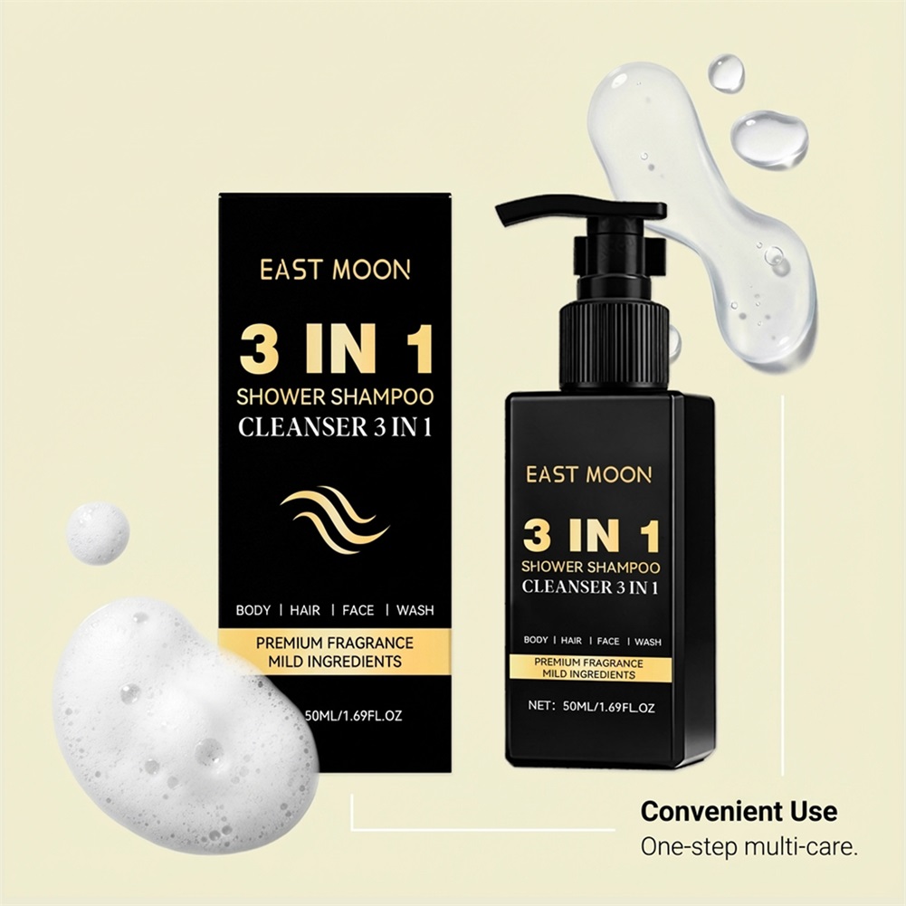 50ml 3 In 1 Shampoo Face Clean - Face Wash Mens ulasan dan harga