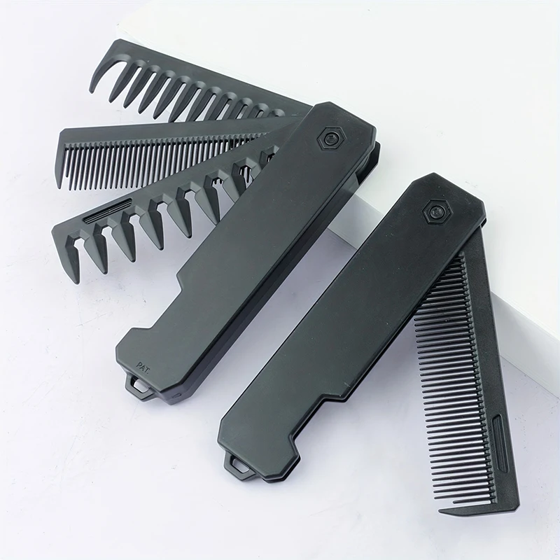3-in-1 Folding Beard Comb for  - Mens Grooming Kit Gift ulasan dan harga