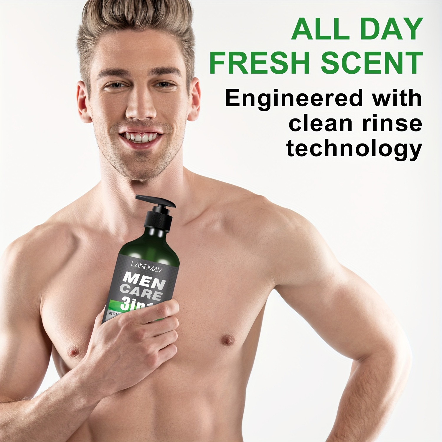 Men 3-in-1 Body,Hair and Face  - Face Wash Mens ulasan dan harga