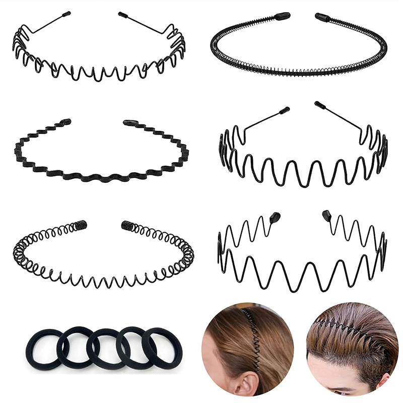 Unisex Metal Wavy Spring Hair  - Face Wash Mens ulasan dan harga