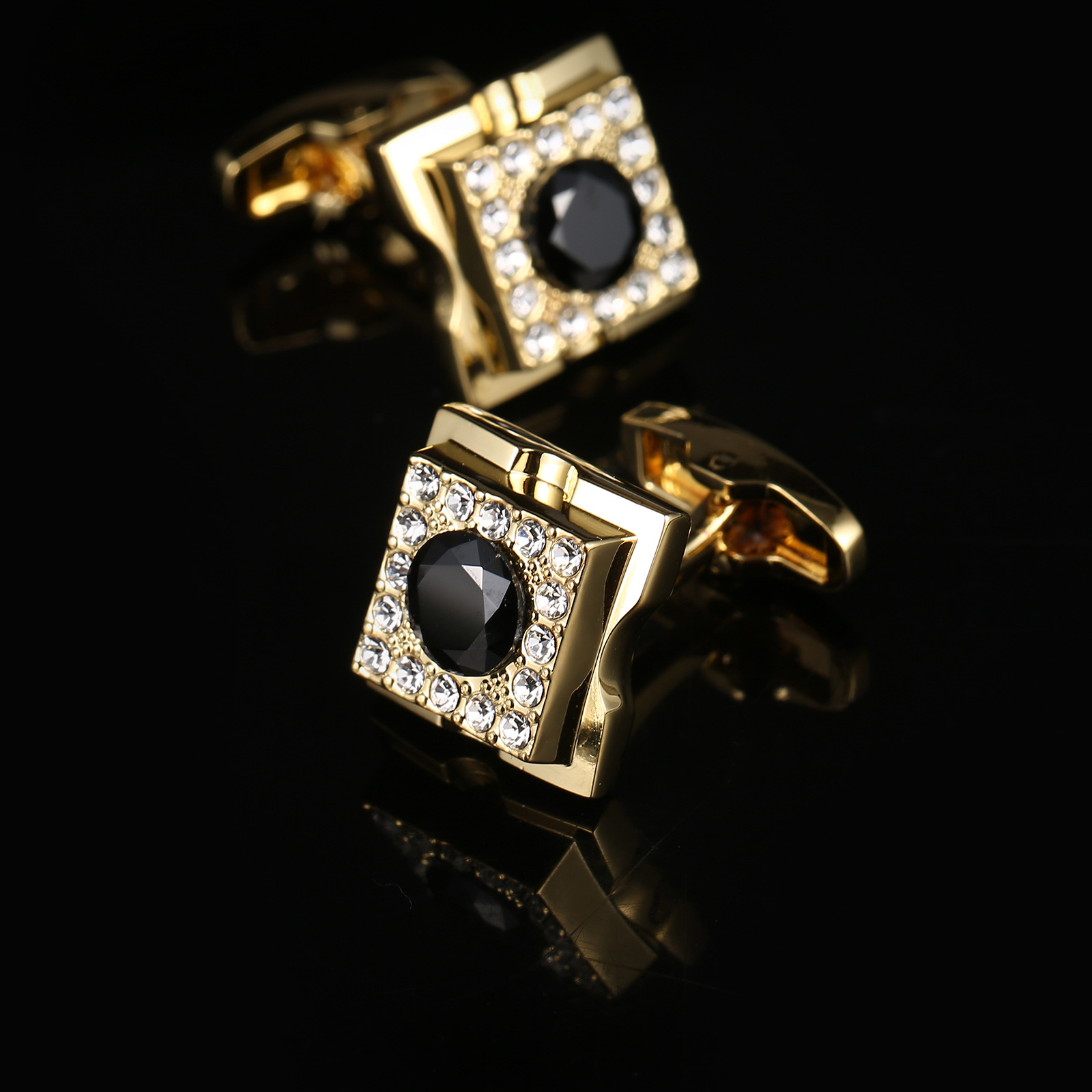 Square Luxury Black Crystal Go - Men'S Grooming For Wedding ulasan dan harga