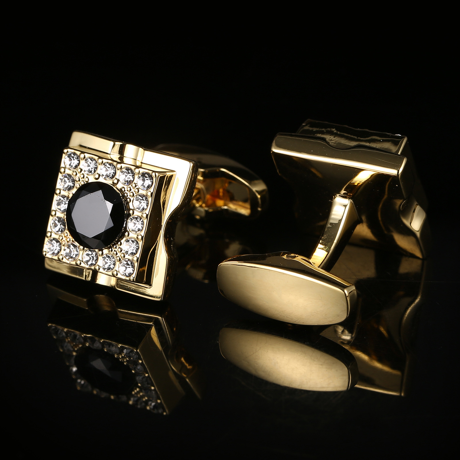 Square Luxury Black Crystal Go - Men'S Grooming For Wedding ulasan dan harga