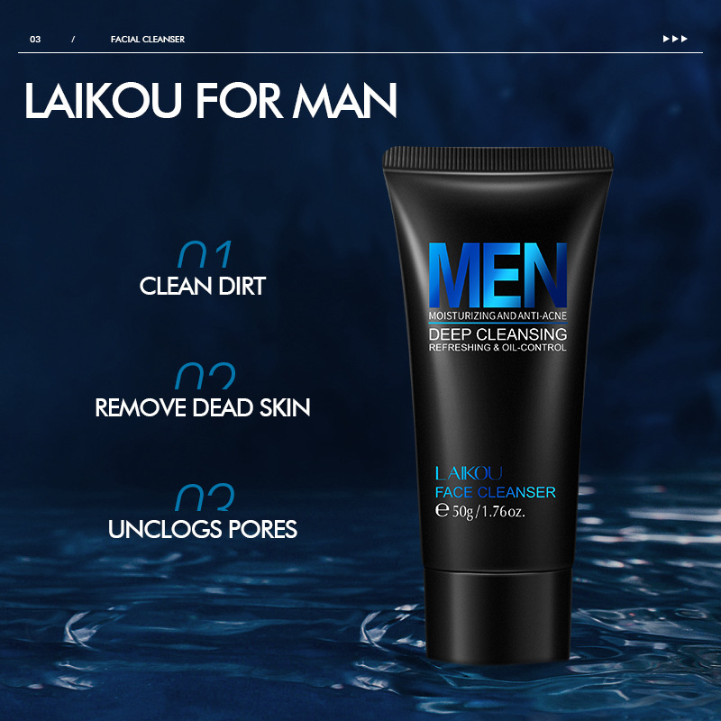 LAIKOU Men Facial Cleanser Fac - Face Wash Mens ulasan dan harga