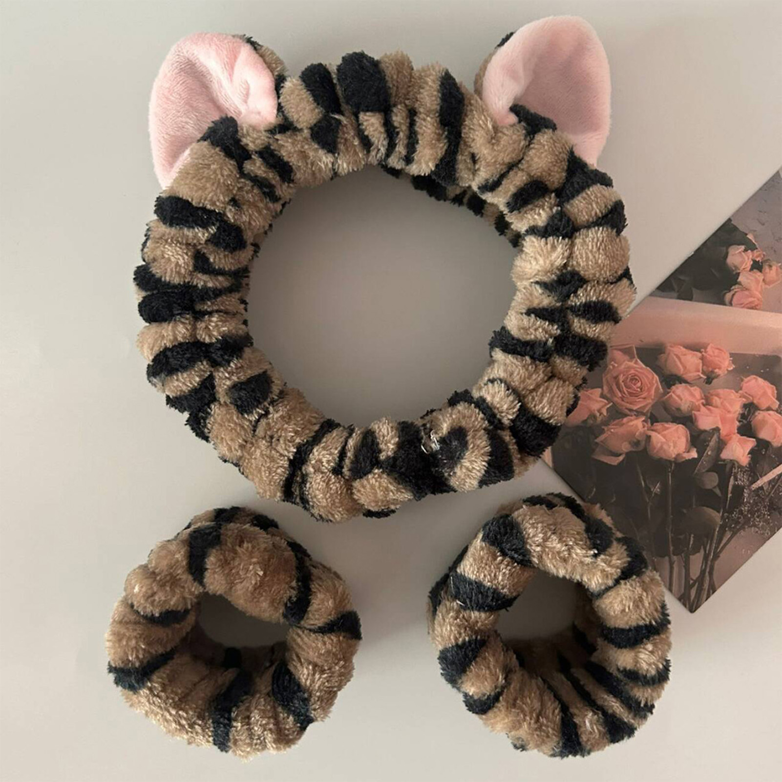Cute Cat Ears Headband And Wri - Face Wash Mens ulasan dan harga